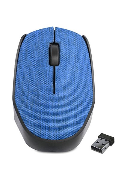 KM-218 USB Mavi 2.4Ghz Kumaş Yüzey Kablosuz Mouse