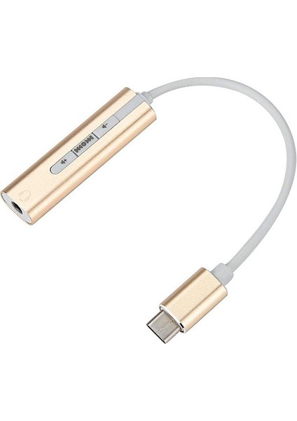 HY-USBC30 Type-C to 1x3.5mm Audio 10cm Kablolu Çevirici