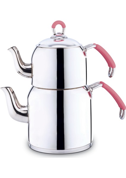 Çaydanlık Takımı Aile Boy Silikon Sap - Pembe