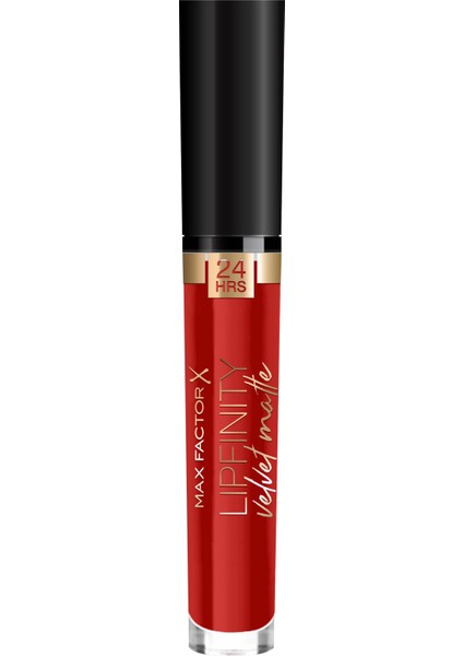 Lipfinity Velvet Likit Mat Ruj 025 Red Luxry 3.5 ml 17Iv