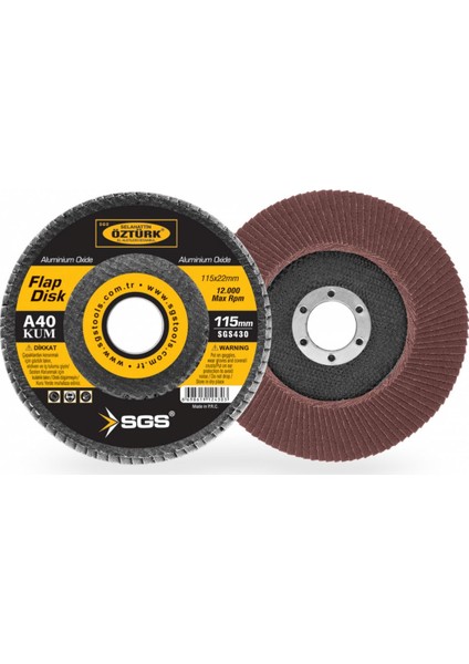 454 180*100 Kum Flap Disk Zımpara (A100) (1 Adet)