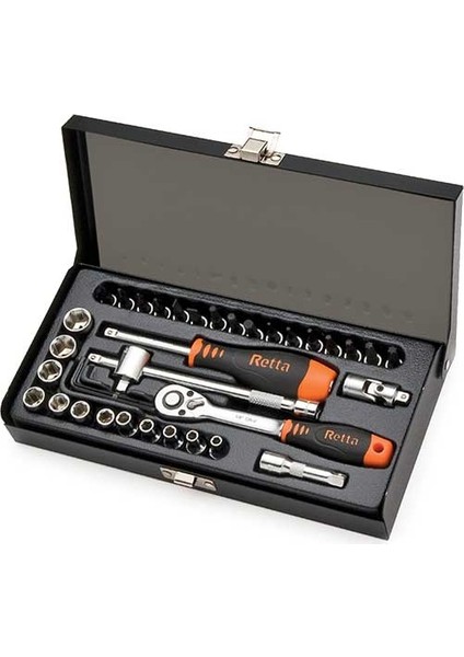 1/4" Lokma Takımı 6 Köşe Rlt4002 (40 Parça)
