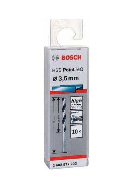 Hss Pointteq 3,5 Mm Metal Matkap Ucu (10 Adet)