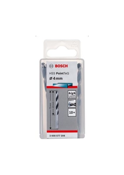 Hss Pointteq 4 Mm Metal Matkap Ucu (10 Adet)