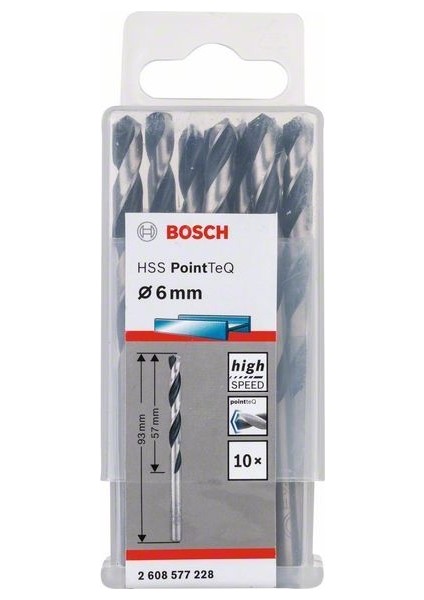 Hss Pointteq 6 Mm Metal Matkap Ucu (10 Adet)