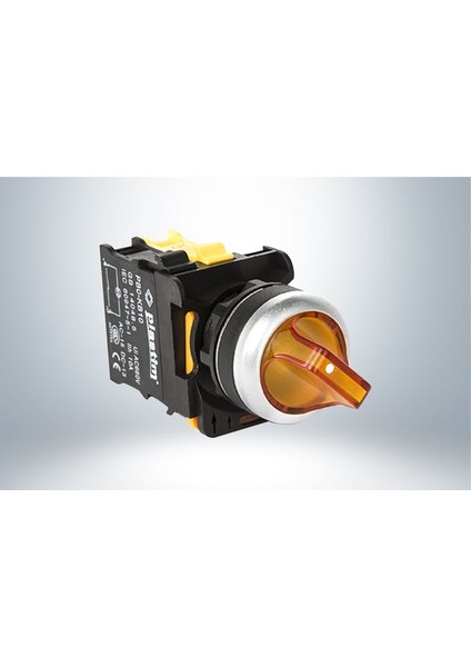 Işık Mandal Buton 1-0-2 Sarı Led 220V