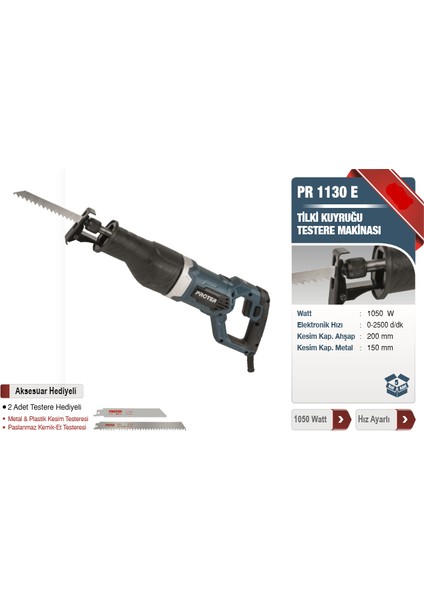 Pr 1130 E Tilki Kuyruğu Testere Makinası