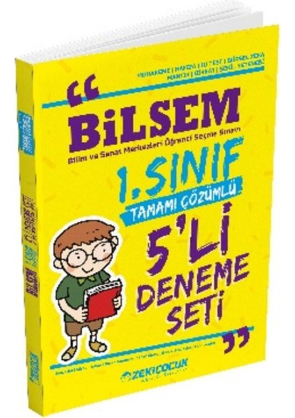 Örnek Akademi Yayınları Bilsem 1. Sınıf Tamamı Çözümlü 5'li Deneme Seti Zeki Çoçuk Eğitici Kitaplar