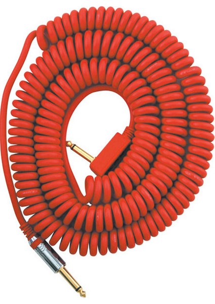 Vintage Coiled Cable Kırmızı Enstrüman Kablosu 9Mt.