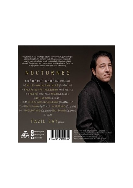 Fazıl Say/Chopın:Nocturner CD