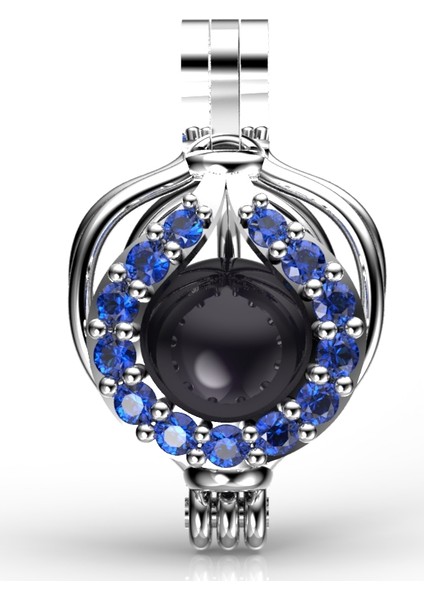 Safir Katre Kolye Seti 8-9 Mm Tahiti