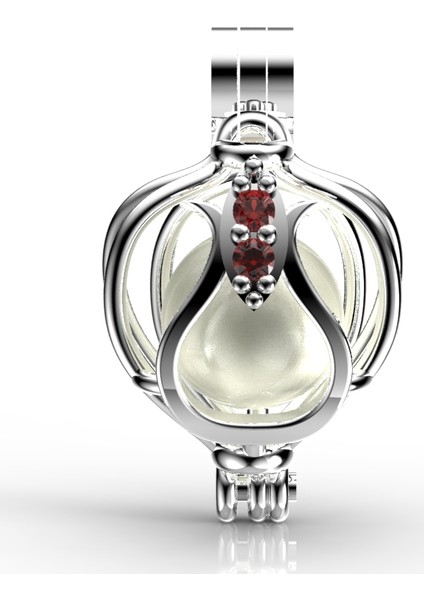 Yakut Lalezar Kolye Seti 9-10 Mm Beyaz Güney Denizi