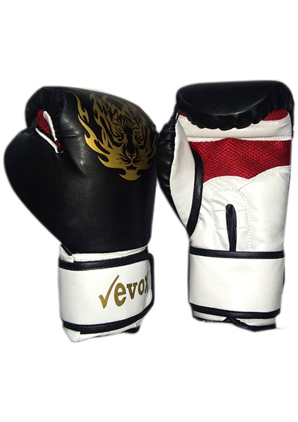 Çocuk Boks Kickboks Muay Thai Eldiveni 4 6 8 Oz Siyah