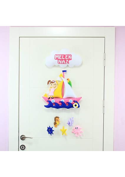 Denizci Kız Çocuk Bebek Kapı Süsü