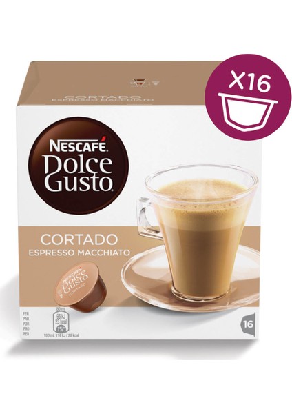 Dolce Gusto Cortado (Espresso Macchıato) 16 Kapsül