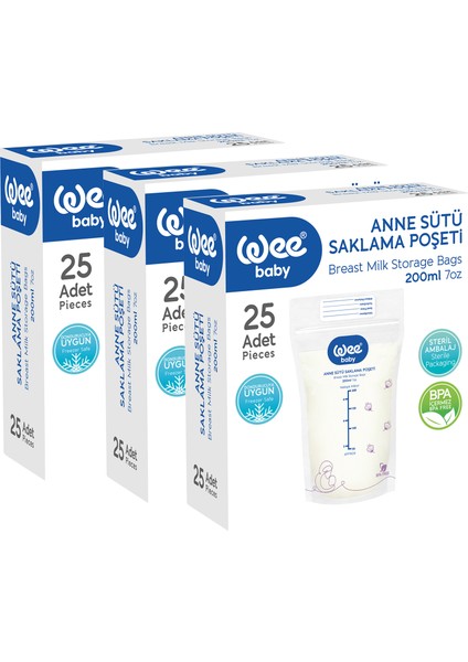 3'lü Süt Saklama Poşeti fiyatları