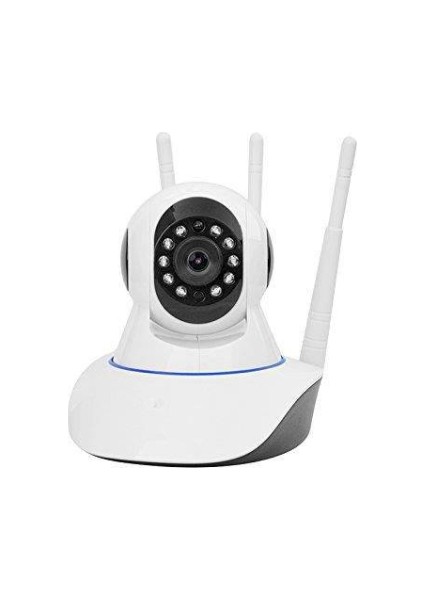 Bebbee HD 360 Derece Wifi IP Kamera Gece Görüş 3 Antenli Güvenlik ve Bebek İzleme Kamerası