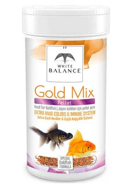 White Balance Gold Mix Pellets Japon Balığı Balık Yemi 100ml