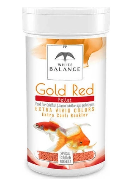 White Balance Gold Red Pellets Japon Balığı Balık Yemi 100ml