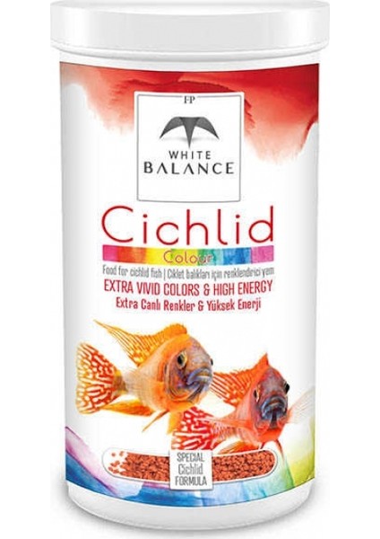 White Balance Cichlid Colour Ciklet Balı Renk Yemi 250ml