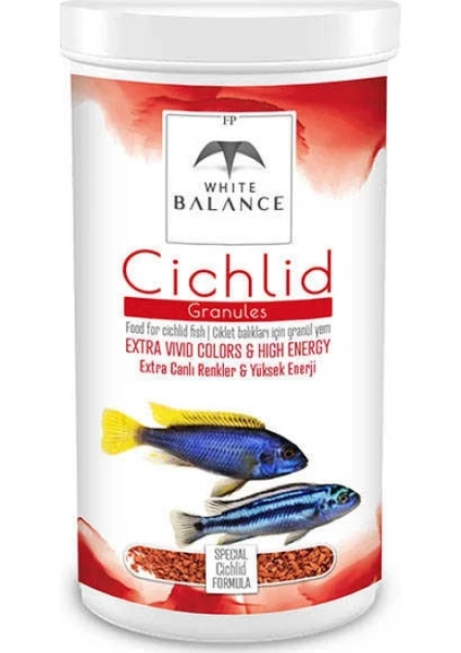 White Balance Cichlid Granules Ciklet Balık Yemi 250ml  Paket