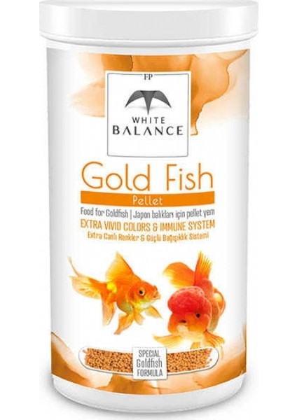 White Balance Gold Fish Pellets Japon Balık Yemi 1000ml Paket