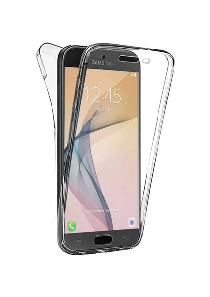 Case 4U Samsung Galaxy J7 Prime - J7 Prime 2 Kılıf Ön Arka Şeffaf Silikon Koruma