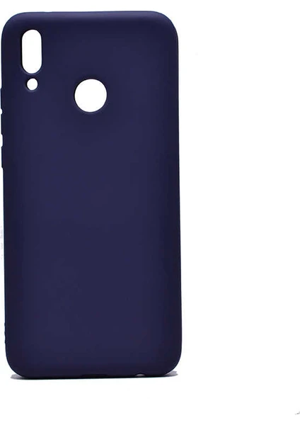 Case 4U Huawei Y9 2019 Kılıf Klasik Mat Renkli Yumuşak Premier Silikon Lacivert