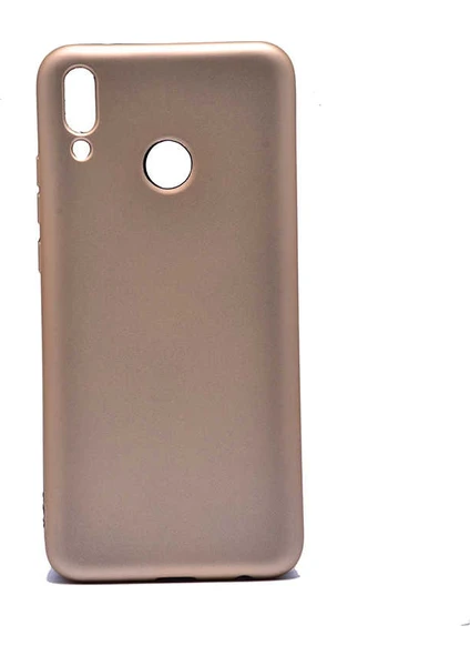 Case 4U Huawei Y9 2019 Kılıf Klasik Mat Renkli Yumuşak Premier Silikon Altın