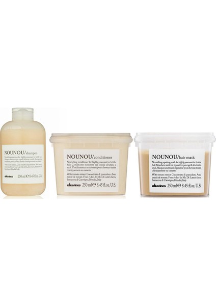 Nounou Şampuan 250ml + Kremi 250ml + Maske 250ml