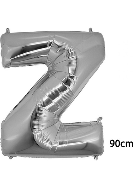 40inç Z Harfi Folyo Balon Gümüş 90 cm
