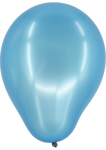 100lü Metalik Balon Mavi 12inç modelleri