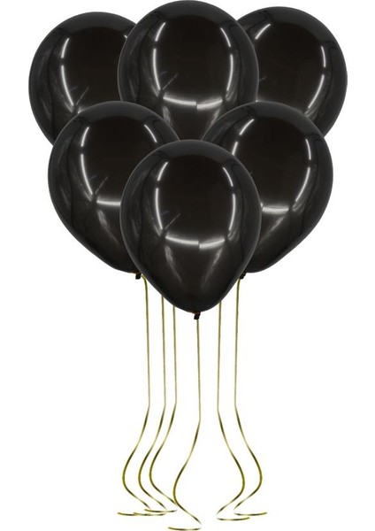 100lü Lateks Pastel Balon Siyah 12inç