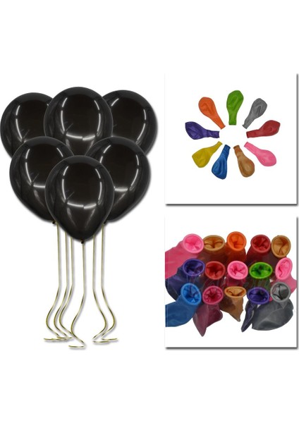 100lü Lateks Pastel Balon Siyah 12inç modelleri