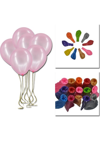 15li Metalik Balon Pembe 12inç