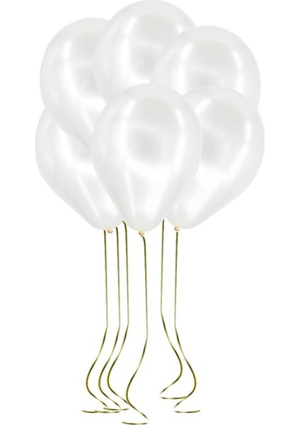 100lü Lateks Pastel Balon Beyaz 12inç