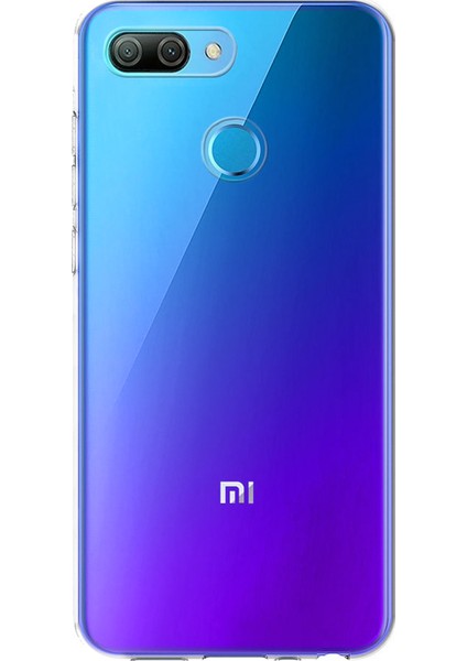 Xiaomi Mi 8 Lite Kılıf Transparent Soft Beyaz