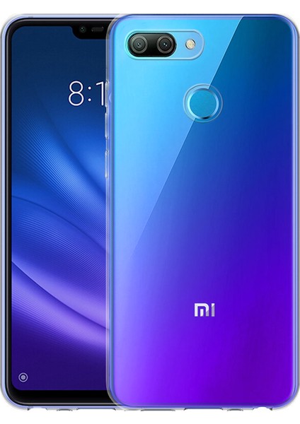 Xiaomi Mi 8 Lite Kılıf Transparent Soft Beyaz