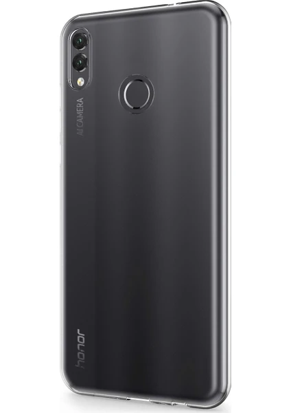 Huawei Honor 8X Kılıf Transparent Soft Beyaz