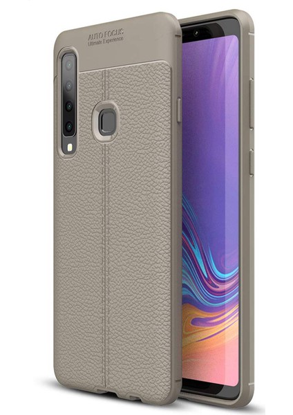 Samsung Galaxy A9 2018 Kılıf Deri Dokulu Silikon