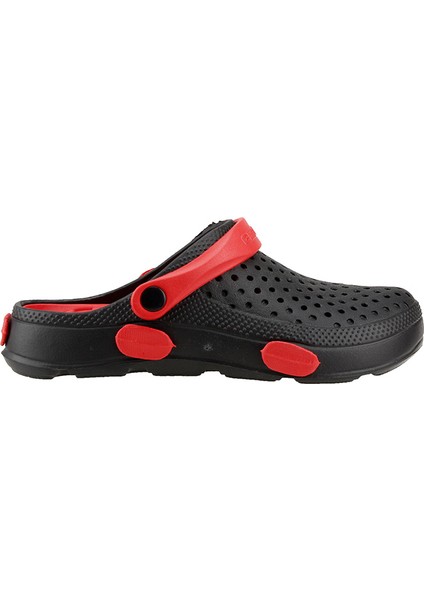 Eva 9624 Siyah Kırmızı Hastane Iş Kadın Sandalet Terlik