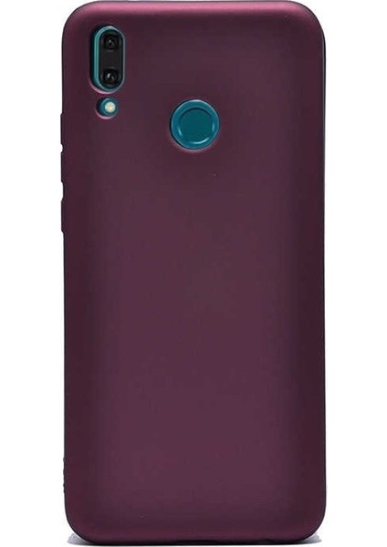 Huawei Y9 2019 Kılıf Premier Silikon Arka Koruma Mürdüm