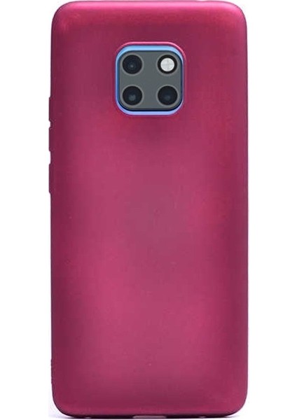 Huawei Mate 20 Kılıf Premier Silikon Arka Koruma Mürdüm