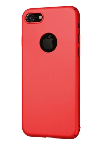 Apple iPhone 7 Slim Fit Kılıf (Mat Kadife Dokulu Fit Rubber) + 9H Cam