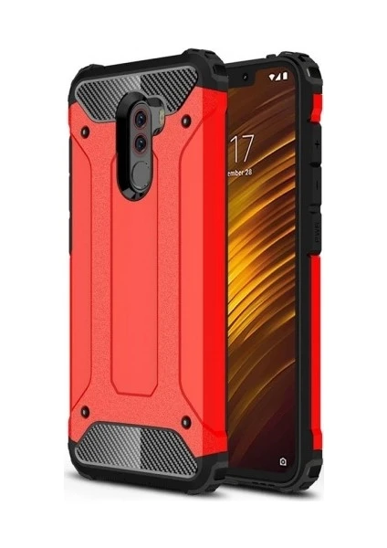 Xiaomi Pocophone F1 Kılıf Zırhlı Sert Rubber Kılıf