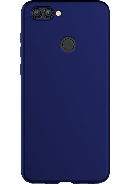 Asus Zenfone Max Plus Zb570Tl Kılıf Mat Esnek Silikon Kılıf + Temperli Cam Lacivert