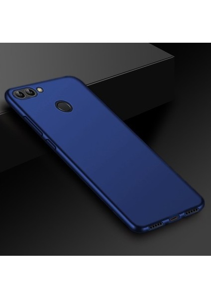 Asus Zenfone Max Plus Zb570Tl Kılıf Mat Esnek Silikon Kılıf + Temperli Cam Lacivert