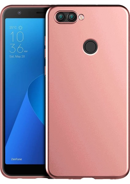 Asus Zenfone Max Plus Zb570Tl Kılıf Premier Mat Esnek Silikon Kılıf + Esnek Nano Cam Rose Gold fiyatları