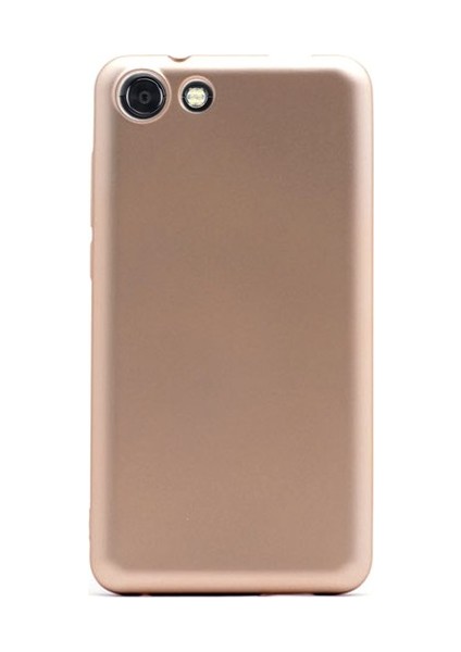 Vestel Venüs V4 Kılıf Premier Mat Silikon Kılıf Slim Fit Altın