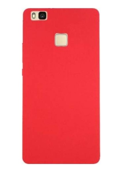 Huawei P9 Lite 2016 Kılıf Mat Silikon Kılıf Slim Fit Simple Case Kırmızı